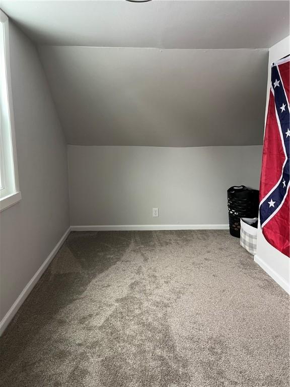 2306 Audley Ave, New Castle/2Nd, PA 16105 - additional living space with carpet flooring and vaulted ceiling