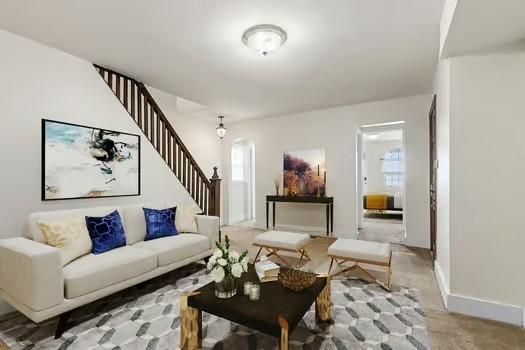 view of carpeted living room