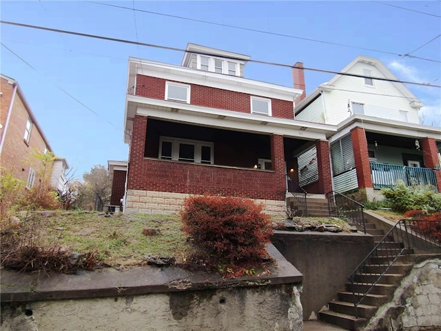 view of front of home with a porch