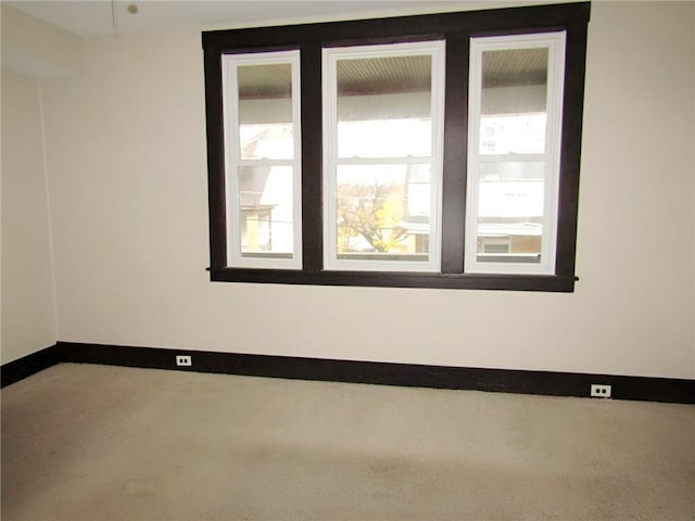 view of carpeted spare room