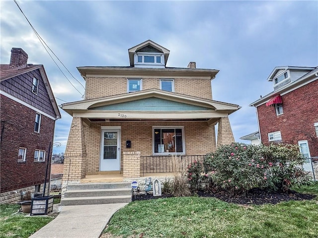 view of front of home with a porch