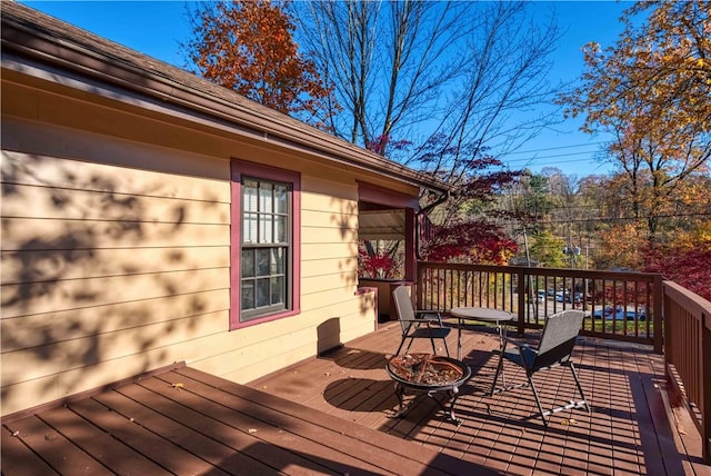 view of wooden deck