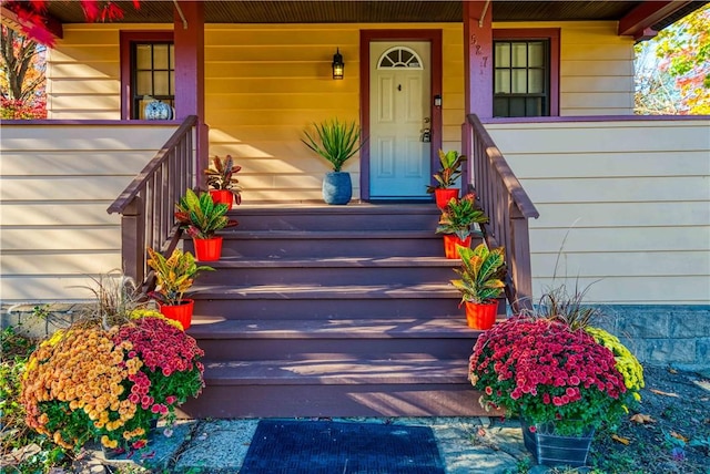 view of doorway to property