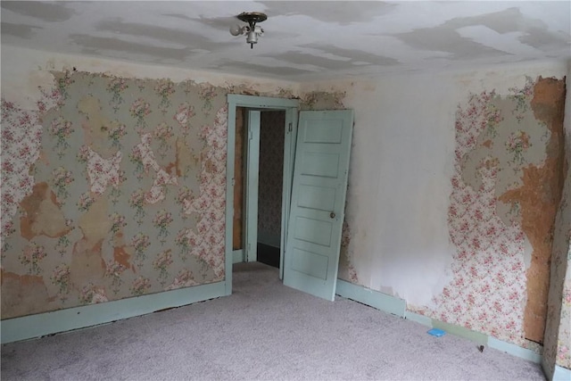 spare room with light carpet