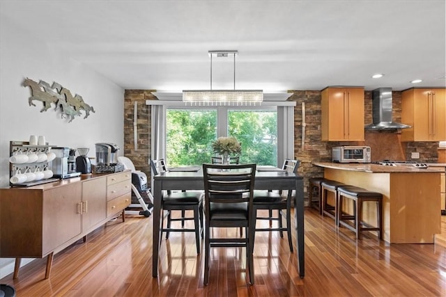 dining area featuring light hardwood / wood-style flooring