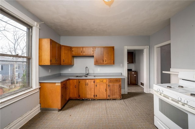 kitchen featuring sink and electric stove