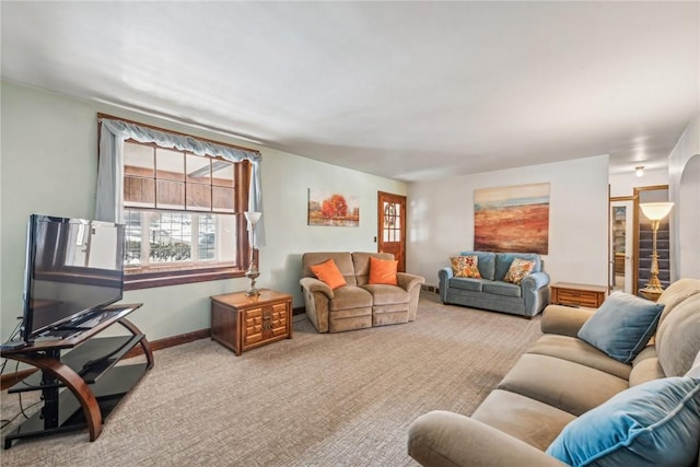 view of carpeted living room