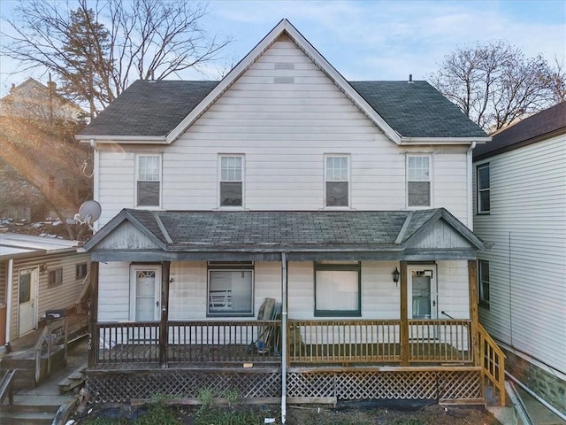 view of property with covered porch