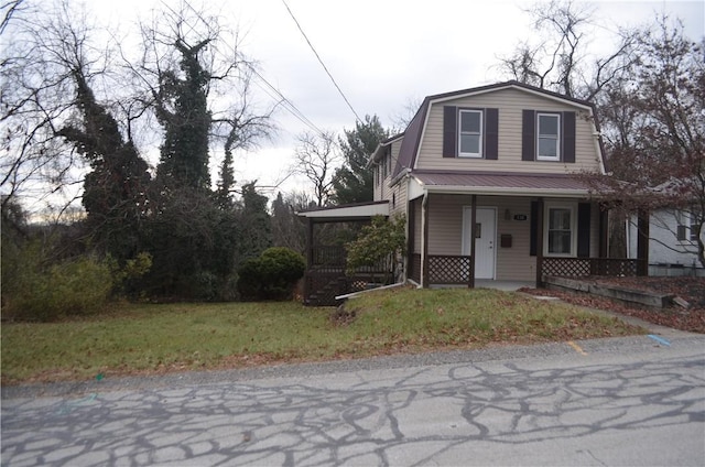 view of front of property with a porch