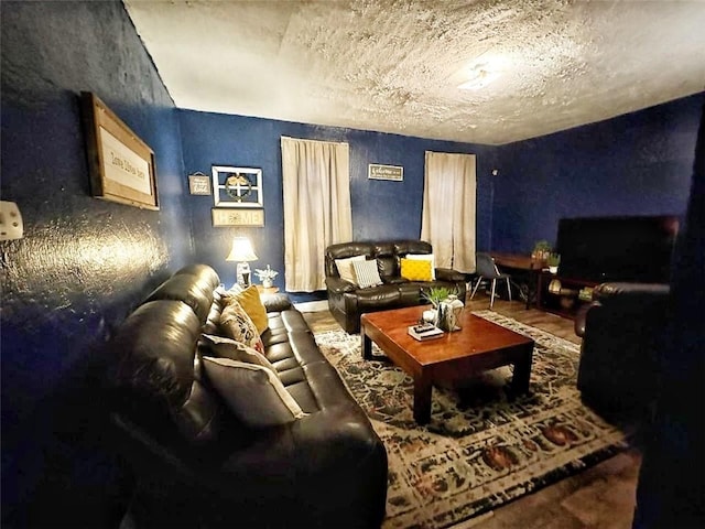 living room with hardwood / wood-style floors