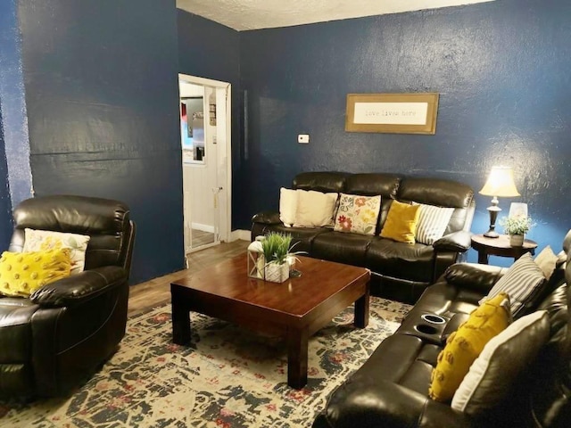 living room featuring hardwood / wood-style floors