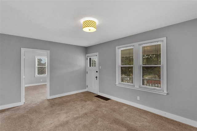 view of carpeted empty room