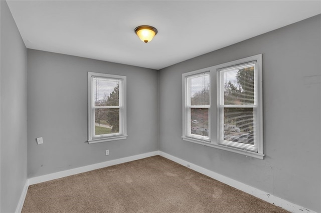 view of carpeted empty room