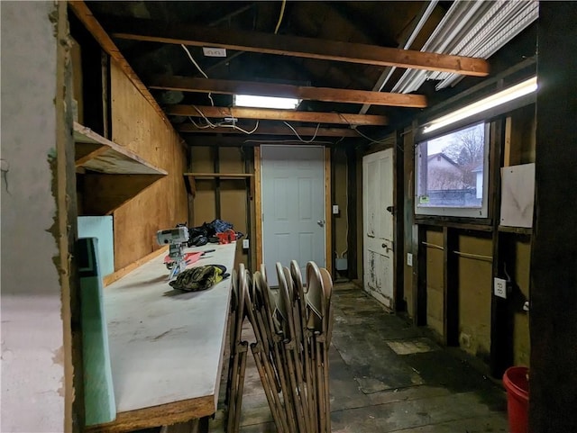 view of basement