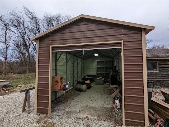 view of outdoor structure featuring a garage