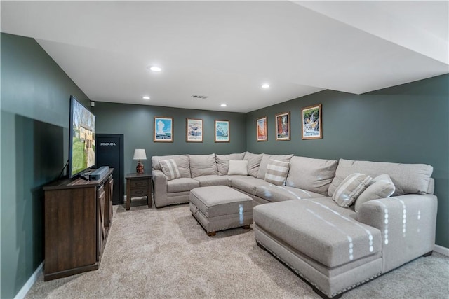 view of carpeted living room