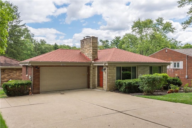 ranch-style house with a garage