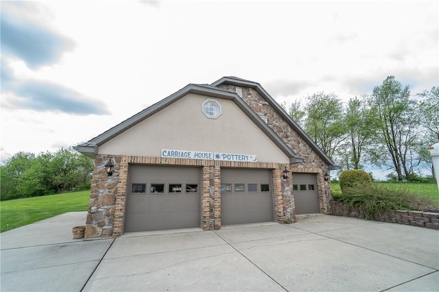 view of home's exterior with a garage