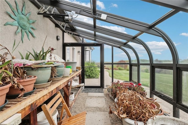 view of sunroom