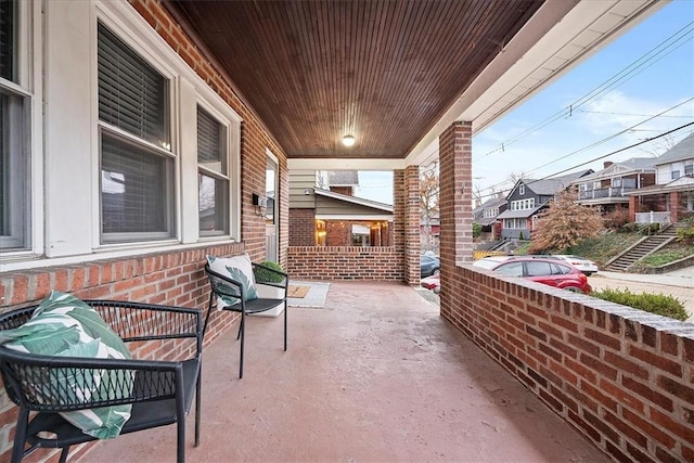 view of patio / terrace with covered porch