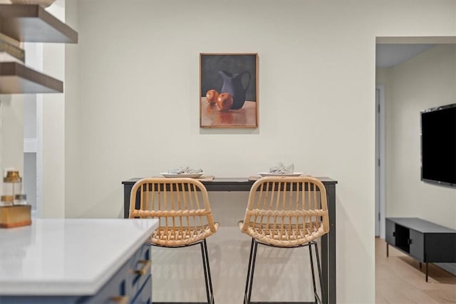 dining area featuring light hardwood / wood-style flooring