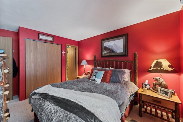 bedroom featuring carpet