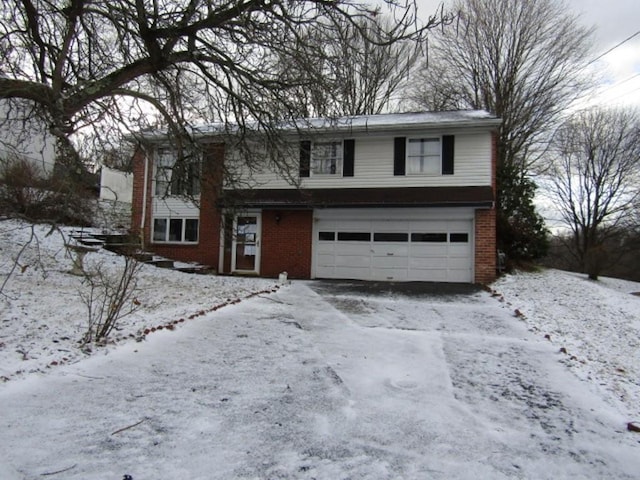 raised ranch with a garage