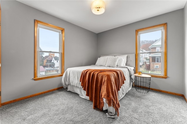 bedroom with carpet