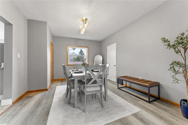 dining room featuring light wood-type flooring