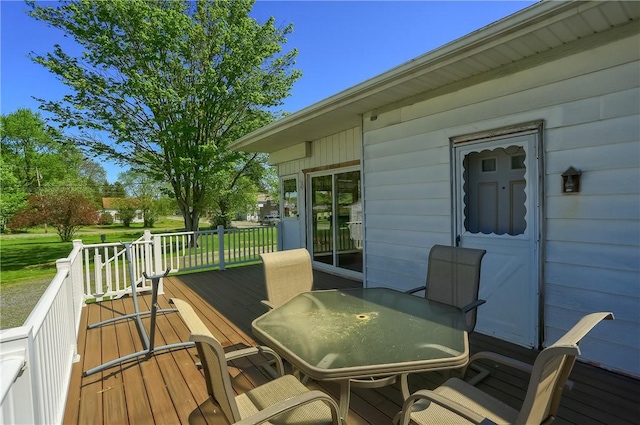 view of wooden deck