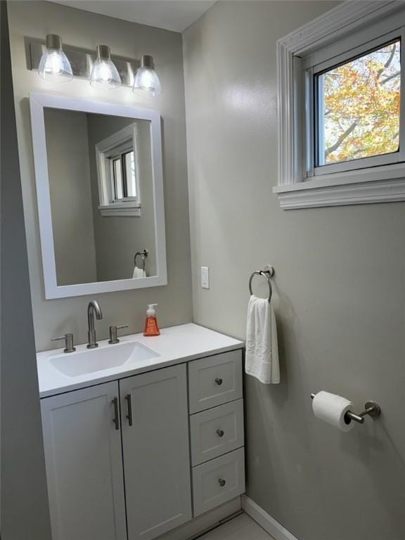 bathroom featuring vanity