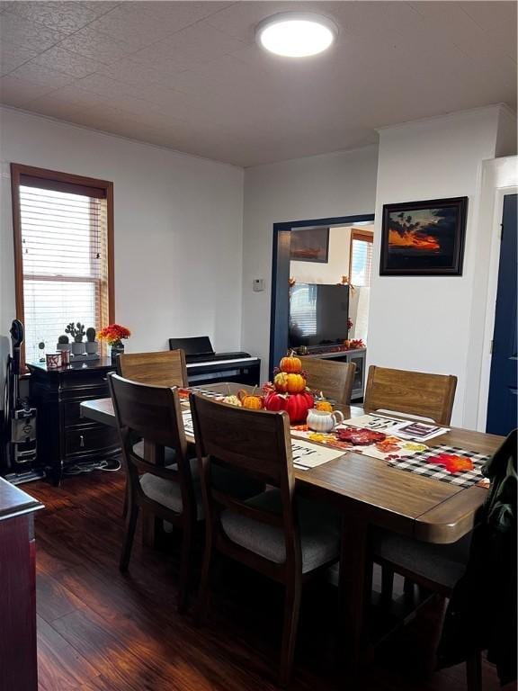 dining room featuring dark hardwood / wood-style floors