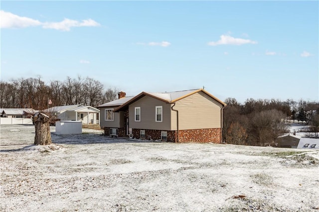 view of front of house with central AC