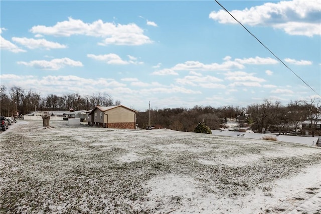 view of snowy yard