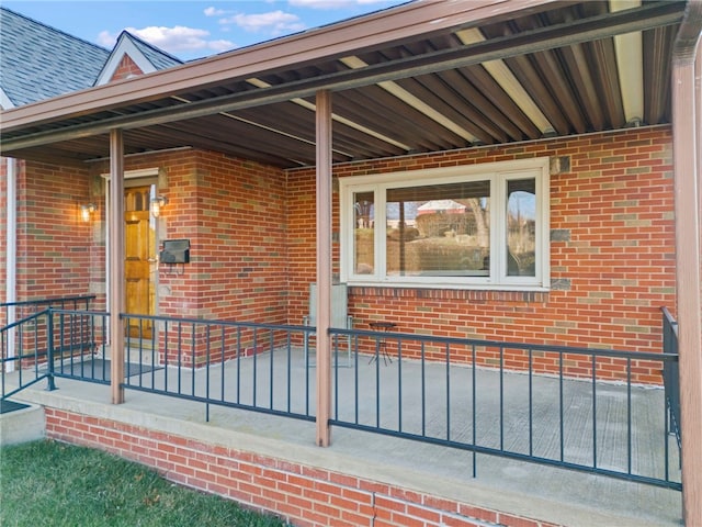 view of patio with a porch