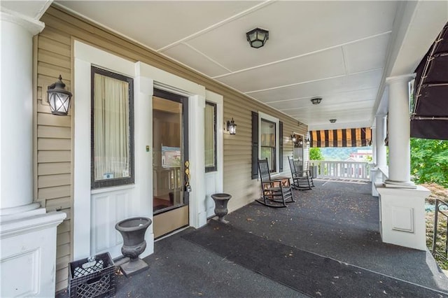 view of patio / terrace with a porch