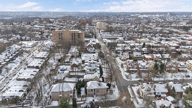 view of snowy aerial view