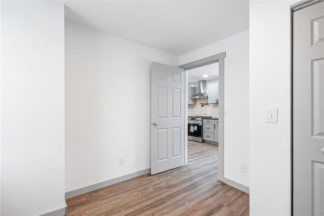 empty room featuring light hardwood / wood-style floors