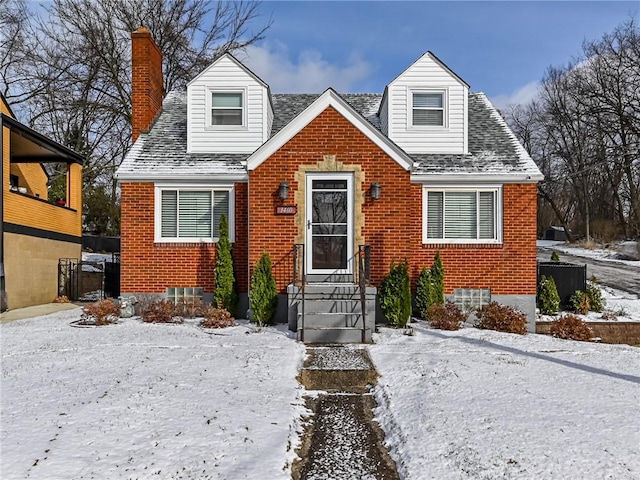 view of new england style home