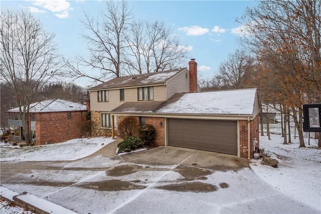 view of property featuring a garage