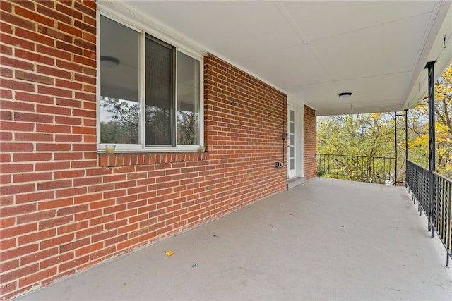 view of patio featuring covered porch