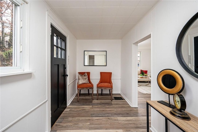 interior space featuring light wood-type flooring