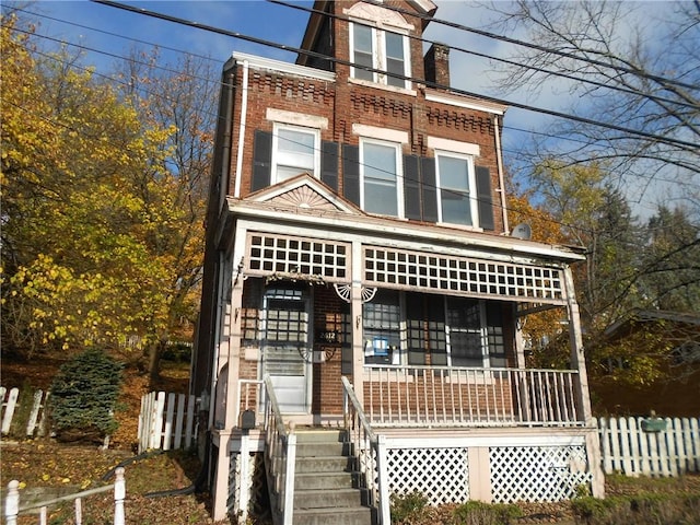 view of front of home with a porch