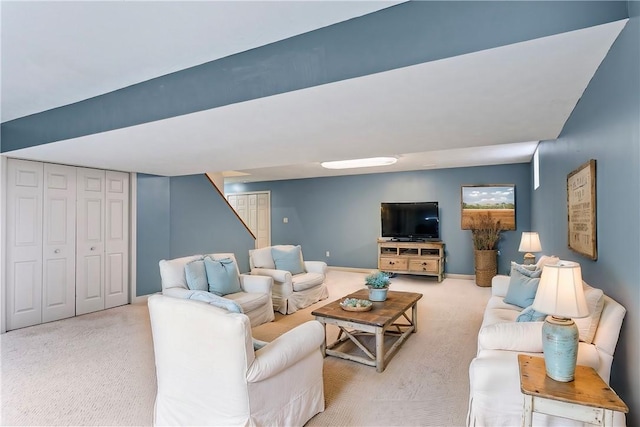 view of carpeted living room