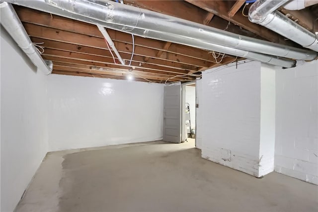 view of basement