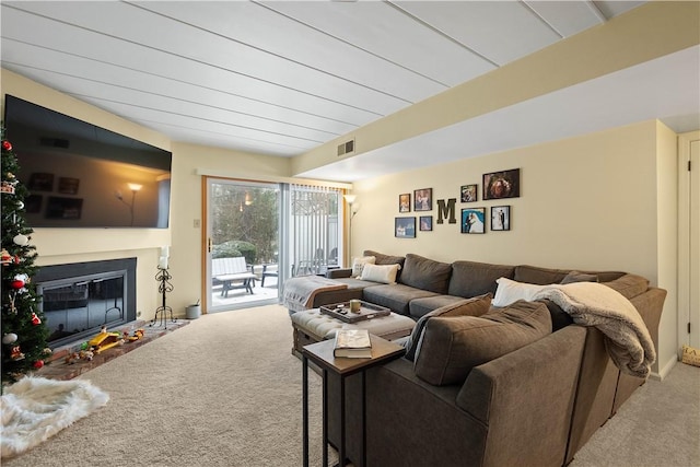 view of carpeted living room