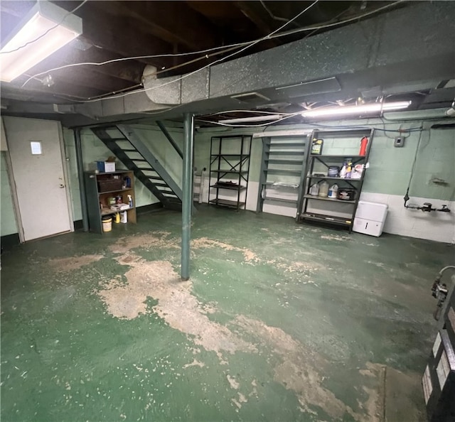 view of basement