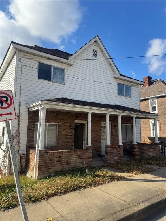 view of front of home with a porch