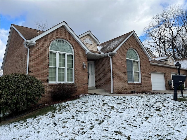 view of front property with a garage