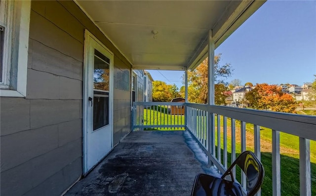 balcony with covered porch